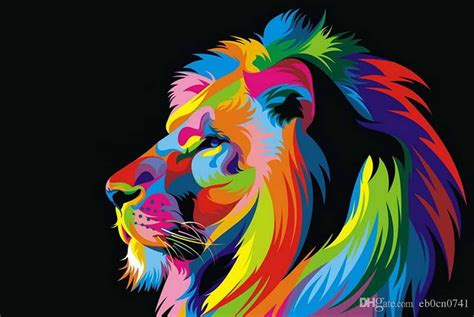 Colorful Lion Painting At Explore Collection Of