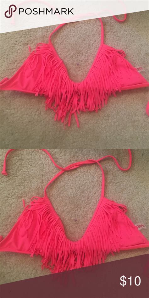 Pink Fringe Bikini Top Pink Fringe Bikini Top Wear Multiple Ways Swim Bikinis Fringe Bikini