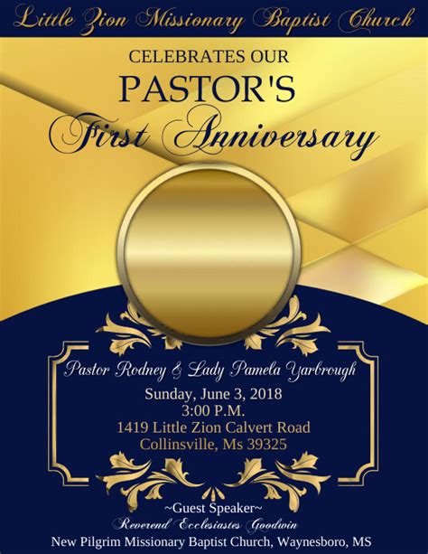 Pastor Anniversary Flyer Free Template Nismainfo