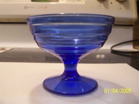 Vintage Hazel Atlas Cobalt Blue Moderntone Depression Glass Sherbet Antique Price Guide