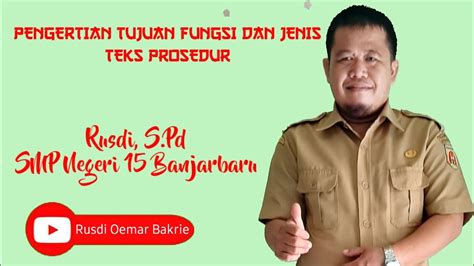 Fungsi Teks Prosedur Itu