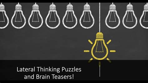 Lateral Thinking Puzzles Youtube