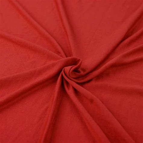 Red Scarlet Light Weight Rayon Spandex Jersey Knit Fabric 160 Gsm