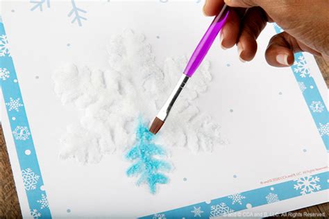 Snowflake Salt Painting Watercolor Art For Kids The Elf On The Shelf