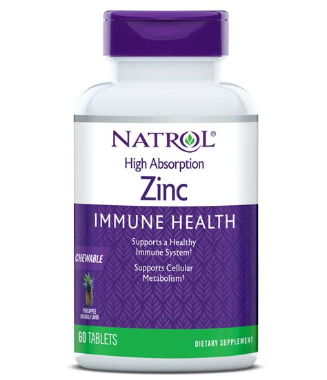 High Absorption Zinc Chewable Tablets Immune Health Natrol®