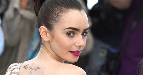 Lily Collins Wears Ponytail With Gold Accent To Cannes Teen Vogue