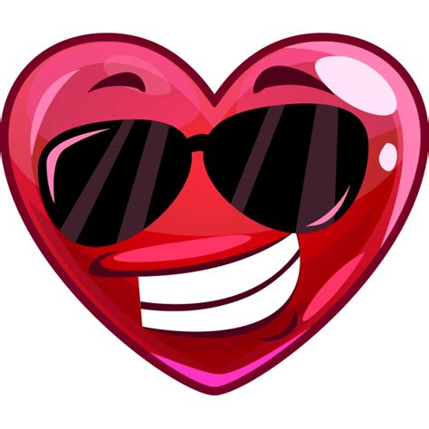 Sunglasses Heart Heart Emoticon Smiley Emoji Love