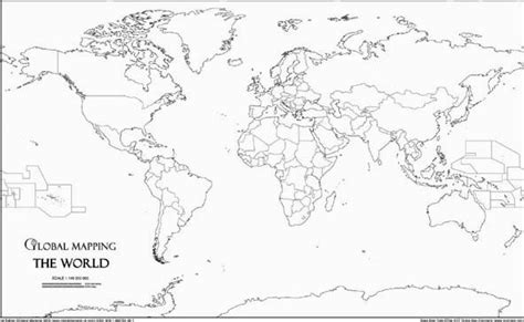 World Outline A4 Map Global Mapping
