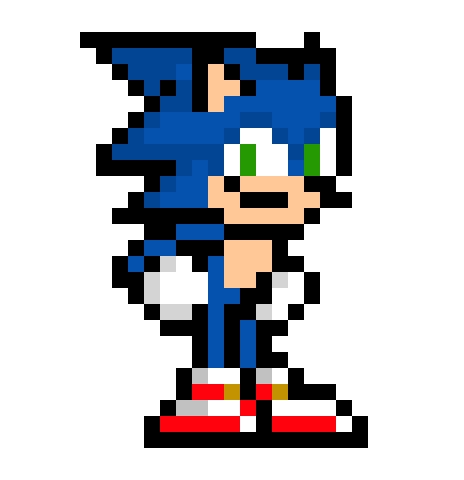 Sonic The Hedgehog Pixel Art Pixel Drawing Hedgehog Movie
