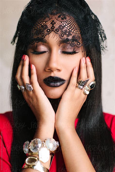 Beauty Portrait Of An African American Woman With Jewelry By Kristen