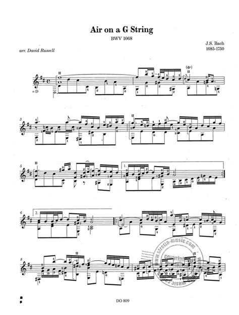 Air On The G String Pastorale Sinfonia Von Johann Sebastian Bach Im