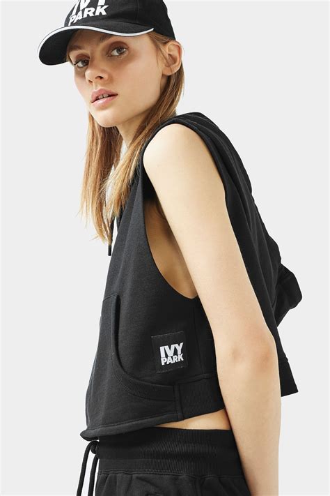 Sleeveless Cropped Hoodie By Ivy Park Topshop Outfit Athletic Tank