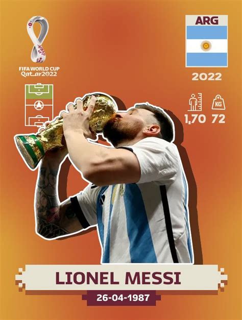 Figurita Messi Campe N Del Mundo Messi Consejos De F Tbol Campeones