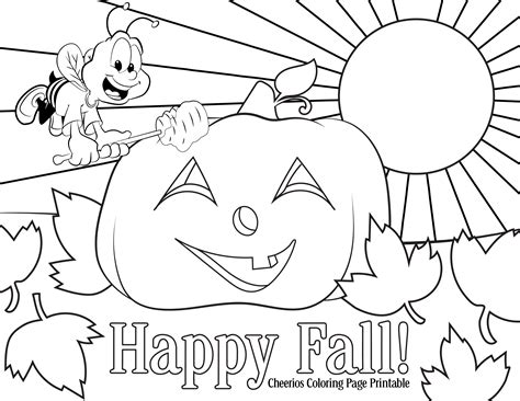 Preschool Coloring Pages Coloring Pages Happy Fall