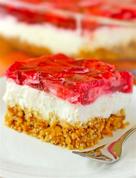 Sweet And Salty Strawberry Pretzel Dessert Recipe Marias Kitchen