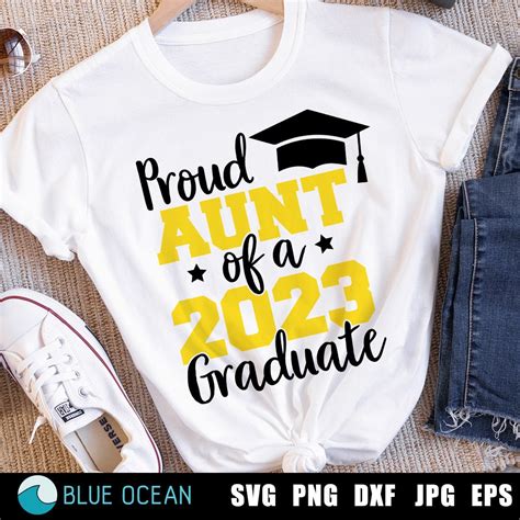 Proud Aunt Of A 2023 Graduate Svg Graduation 2023 Svg Senior Etsy