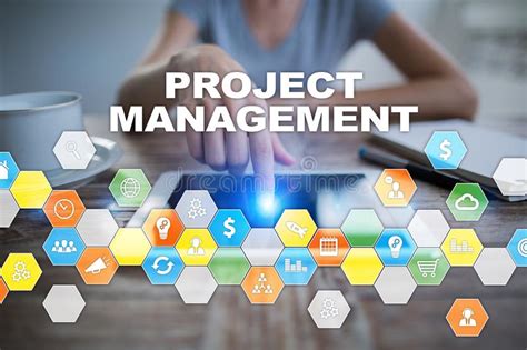 Project Management Diagram On Virtual Screen. Business, Finance And ...