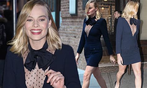 Margot Robbie Slips Into Lbd During Appearance In New York Daily Mail Online