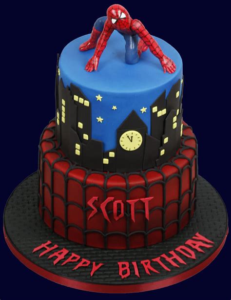 Spiderman Cake For My Nephews 21st Birthday Bottom Tier I Flickr