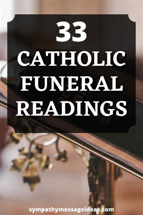 33 Catholic Funeral Readings Sympathy Message Ideas