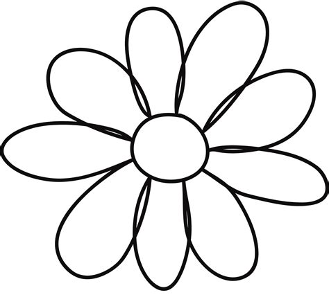 Flower Outline Template ClipArt Best