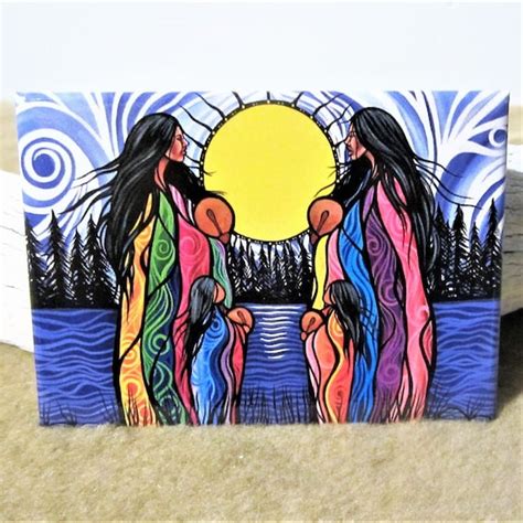 Ojibway Anishinaabe First Nation Mother Daughter Water Etsy