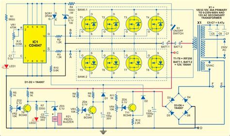 V To V Pure Sine Wave Inverter Circuit Diagram