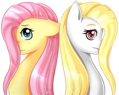 Fluttershy And Her Recolor By Ladyunilove On Deviantart