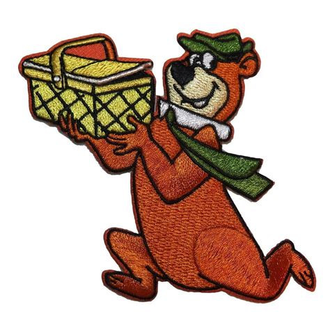 Yogi Bear Running With Picnic Basket 3 Tall Embroidered Patch