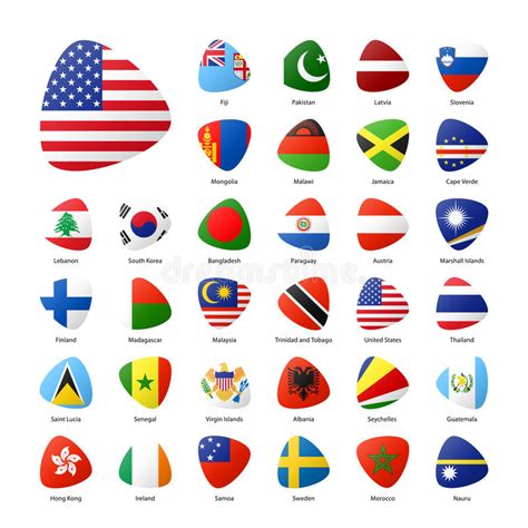 National Flags Stock Vector Illustration Of Pattern Brazil 8573666