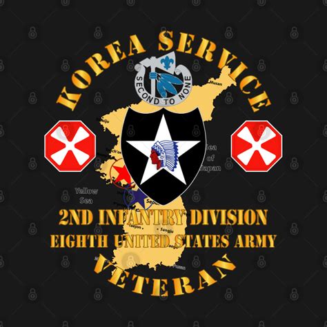 Korea Service Vet 2nd Infantry Div 8th Us Army Us T Shirt