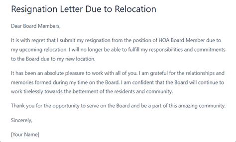 Free Hoa Resignation Letter Template Step By Step Guide