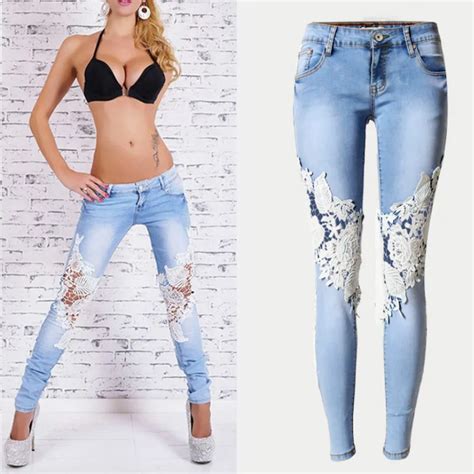 Top Quality Elasticity Skinny Jeans Women Low Waist Lace Up Jeans Femme