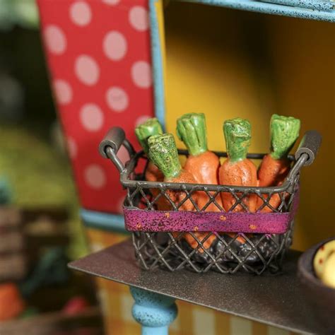 Miniature Carrots In A Basket Fairy Garden Supplies Dollhouse