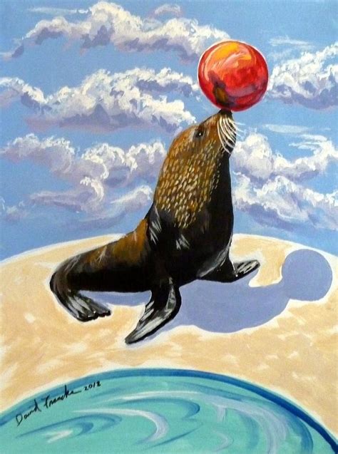 Sea Lion Painting By David Francke Fine Art America