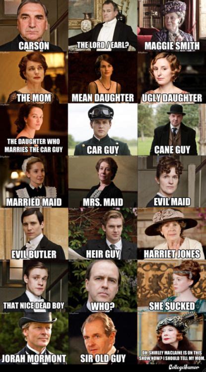 Collegehumor Downton Abbey Character Name John Anna Bates Simple Character Character