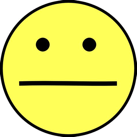 Straight Face Emoticon Clipart Best