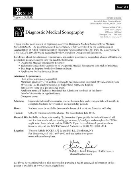 Diagnostic Medical Sonography Western Suffolk Boces