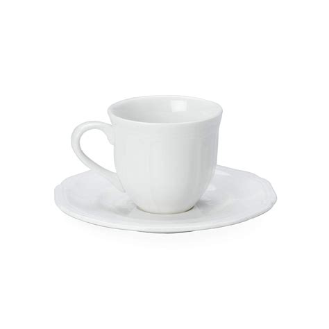 Mikasa Antique White Espresso Cup And Saucer Set