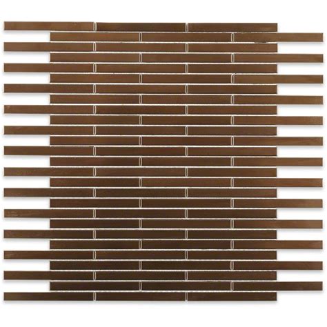 Ivy Hill Tile Metal Copper Brick 12 In X 12 In X 8 Mm Stainless Steel