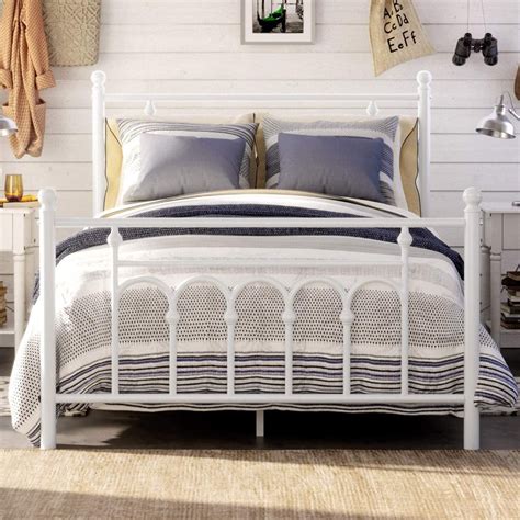 Vasagle Full Size Metal Bed Frame With Headboard Footboard White