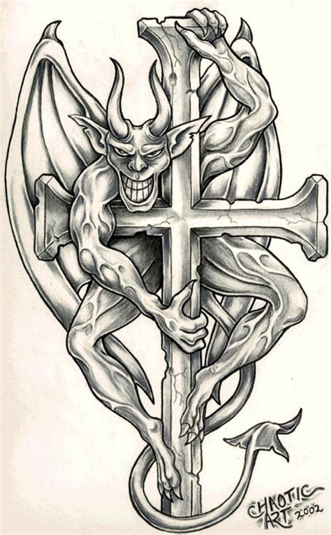 Evil Tattoo Sketch Gothic Tattoo Evil Skull Tattoo