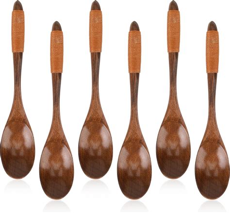 6 Pcs Small Wooden Spoons 78 Inch Honey Spoons For Tea Small Serving Wood Spoons