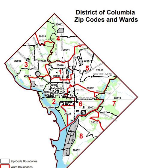 Maps Maps Maps Washington Dc Zip Code Map With Neighborhood Zip