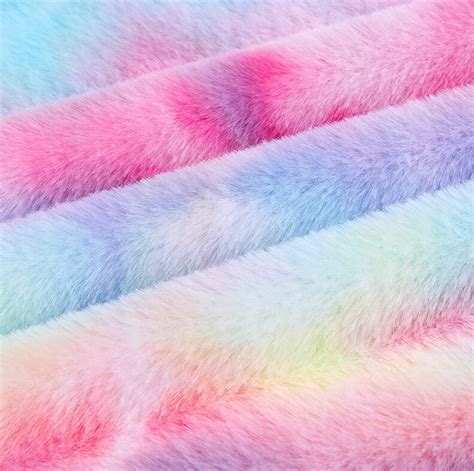 Tie Dye Faux Rabbit Fur Fluffy Warm Long Coat Autumnwear Etsy