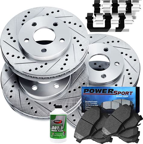 Power Sport Front Rear Brakes And Rotors Kit Front Rear