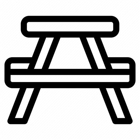 Picnic Table Icon Download On Iconfinder On Iconfinder