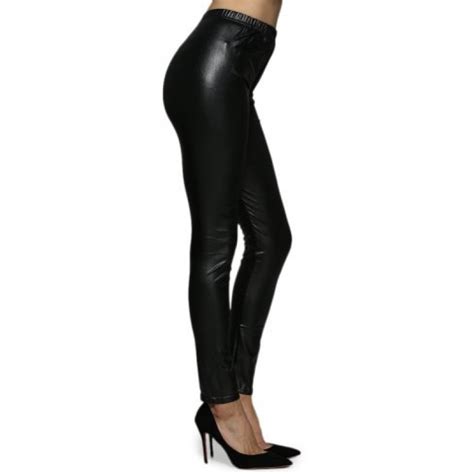 high waist faux leather skinny pants black lbottoms