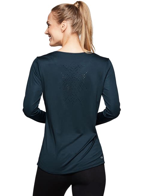RBX Active Women S Long Sleeve Ventilated Workout Tee Shirt Walmart Com