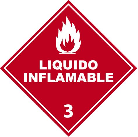 Señalética De Sustancias Peligrosas Líquido Inflamable 3 Signshop